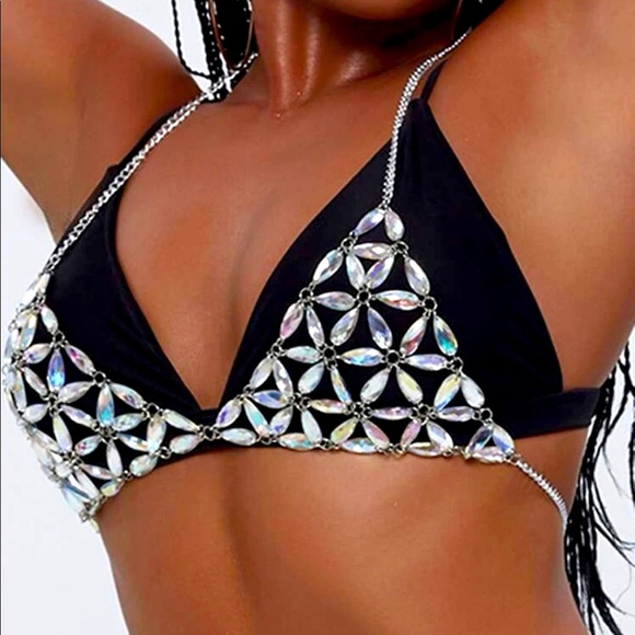 Bikini top blinged out cover up - Picture 2 of 3